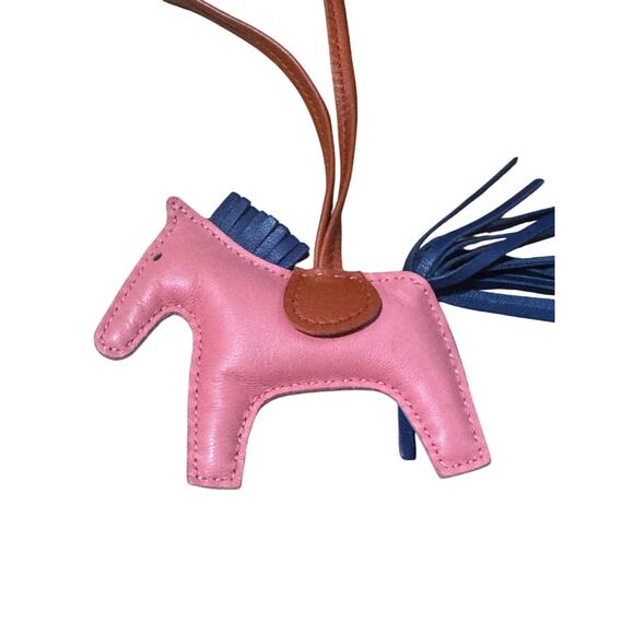 Authentic Hermes PM Milo Lambskin GriGri Rodeo Bag Charm Rose Azalee Cornaline - Picture 2 of 4